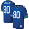 Men's Seattle Seahawks #80 Steve Largent Royal Mitchell & Ness Stitched Football Jersey - Custom Name