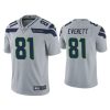 Men's Seattle Seahawks #81 Gerald Everett Grey Vapor Untouchable Limited Stitched Jersey - Custom Name