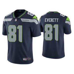 Men's Seattle Seahawks #81 Gerald Everett Navy Vapor Untouchable Limited Stitched Jersey - Custom Name