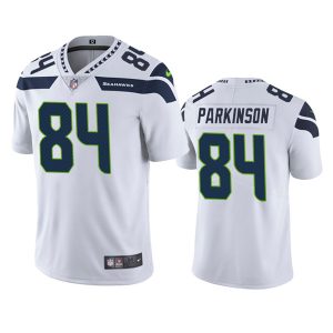 Men's Seattle Seahawks #84 Colby Parkinson White Vapor Untouchable Limited Stitched Jersey - Custom Name