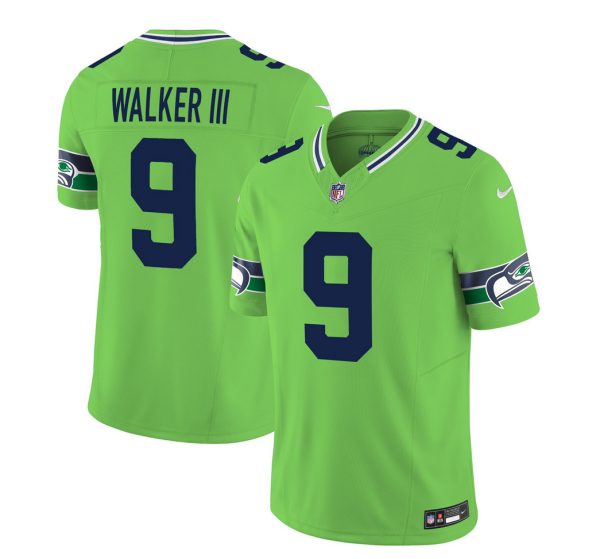 Men's Seattle Seahawks #9 Kenneth Walker III 2023 F.U.S.E. Green Limited Stitched Football Jersey - Custom Name