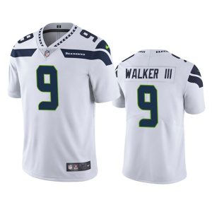 Men's Seattle Seahawks #9 Kenneth Walker III White Vapor Untouchable Limited Stitched Jersey - Custom Name