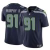 Men's Seattle Seahawks #91 Byron Murphy II Navy 2024 Draft F.U.S.E Vapor Limited Stitched Football Jersey - Custom Name