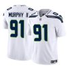 Men's Seattle Seahawks #91 Byron Murphy II White 2024 Draft F.U.S.E Vapor Limited Stitched Football Jersey - Custom Name