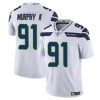 Men's Seattle Seahawks #91 Byron Murphy II White 2024 Draft Vapor Limited Stitched Football Jersey - Custom Name
