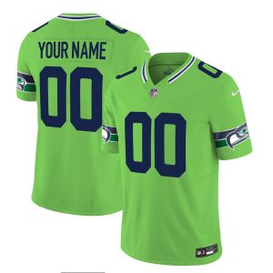 Men's Seattle Seahawks Active Player Custom 2023 F.U.S.E. Green Limited Stitched Football Jersey - Custom Name