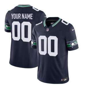 Men's Seattle Seahawks Active Player Custom 2023 F.U.S.E. Navy Limited Stitched Football Jersey - Custom Name
