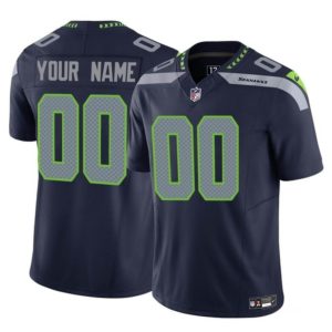 Men's Seattle Seahawks Active Player Custom Navy 2023 F.U.S.E Vapor Limited Stitched Football Jersey - Custom Name