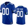 Men's Seattle Seahawks Active Player Custom Royal 2023 F.U.S.E. Throwback Vapor Limited Stitched Football Jersey - Custom Name