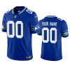 Men's Seattle Seahawks Active Player Custom Royal 2023 F.U.S.E. Vapor Limited Throwback Stitched Jersey - Custom Name