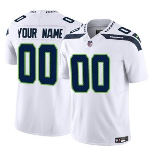 Men's Seattle Seahawks Active Player Custom Navy 2023 F.U.S.E. With John Madden Patch Vapor Limited Stitched Football Jersey - Custom Name