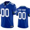 Men's Seattle Seahawks Customized Royal 2023 F.U.S.E. Vapor Limited Throwback Stitched Football Jersey - Custom Name