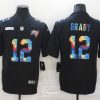 Men's Tampa Bay Buccaneers #12 Tom Brady 2020 Black NFL Crucial Catch Limited Stitched Jersey - Custom Name