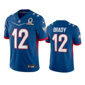 Men's Tampa Bay Buccaneers #12 Tom Brady 2022 Royal Pro Bowl Stitched Jersey - Custom Name