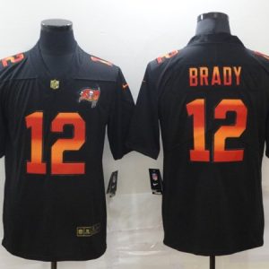 Men's Tampa Bay Buccaneers #12 Tom Brady Black NFL 2020 Fashion Limited Stitched Jersey - Custom Name