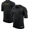 Men's Tampa Bay Buccaneers #12 Tom Brady Black NFL 2020 Salute To Service Limited Stitched Jersey - Custom Name
