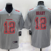 Men's Tampa Bay Buccaneers #12 Tom Brady Grey Atmosphere Fashion Stitched Jersey - Custom Name