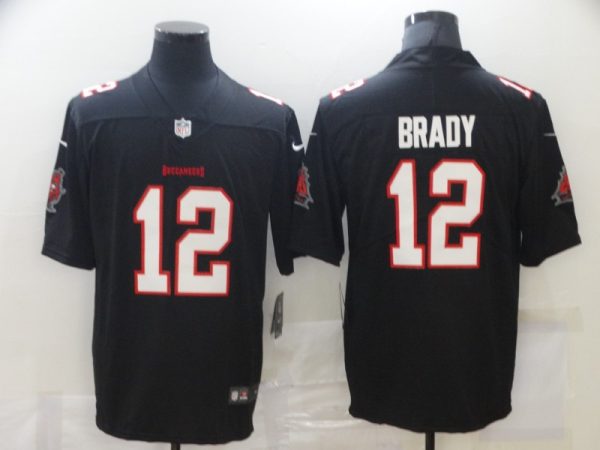 Men's Tampa Bay Buccaneers #12 Tom Brady New Black NFL 2021 Limited Stitched Jersey - Custom Name