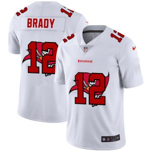 Men's Tampa Bay Buccaneers #12 Tom Brady White NFL Stitched Jersey - Custom Name
