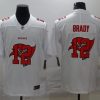 Men's Tampa Bay Buccaneers #12 Tom Brady White Shadow Logo Limited Stitched Jersey - Custom Name