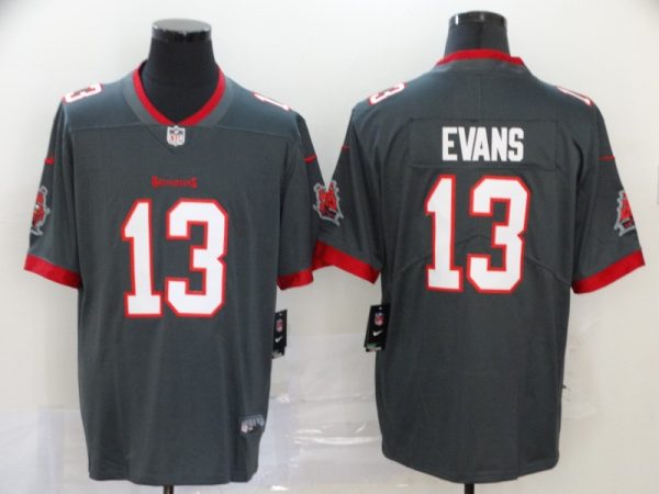 Men's Tampa Bay Buccaneers #13 Mike Evans 2020 Grey Vapor Untouchable Limited Stitched NFL Jersey - Custom Name