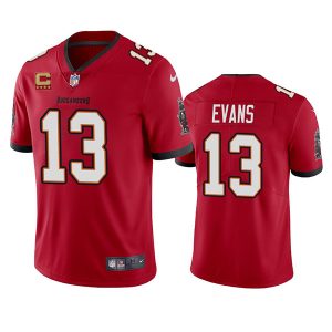 Men's Tampa Bay Buccaneers #13 Mike Evans 2022 Red With 4-star C Patch Vapor Untouchable Limited Stitched Jersey - Custom Name