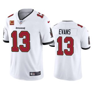 Men's Tampa Bay Buccaneers #13 Mike Evans 2022 White With 4-star C Patch Vapor Untouchable Limited Stitched Jersey - Custom Name