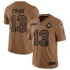 Men's Tampa Bay Buccaneers #13 Mike Evans 2023 Brown Salute To Service Limited Football Jersey - Custom Name