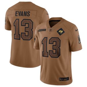 Men's Tampa Bay Buccaneers #13 Mike Evans 2023 Brown Salute To Service Limited Football Jersey - Custom Name