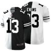 Men's Tampa Bay Buccaneers #13 Mike Evans Black & White NFL Split Limited Stitched Jersey - Custom Name