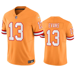 Men's Tampa Bay Buccaneers #13 Mike Evans Orange 2023 F.U.S.E. Throwback Limited Stitched Jersey - Custom Name