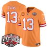 Men's Tampa Bay Buccaneers #13 Mike Evans Orange F.U.S.E. 2024 NFC South Champions With 4-Star C Patch Limited Stitched Jersey - Custom Name