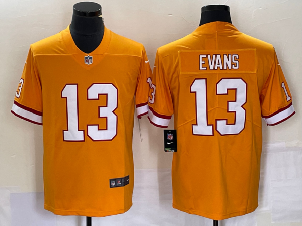 Men's Tampa Bay Buccaneers #13 Mike Evans Orange Vapor Untouchable Limited Stitched Jersey - Custom Name