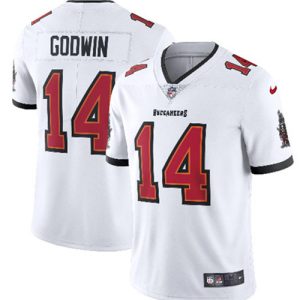 Men's Tampa Bay Buccaneers #14 Chris Godwin 2020 White Vapor Untouchable Limited Stitched NFL - Custom Name