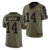 Men's Tampa Bay Buccaneers #14 Chris Godwin 2021 Olive Salute To Service Limited Stitched Jersey - Custom Name