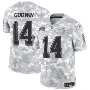 Men's Tampa Bay Buccaneers #14 Chris Godwin 2024 F.U.S.E Arctic Camo Salute to Service Limited Stitched Football Jersey - Custom Name