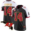 Men's Tampa Bay Buccaneers #14 Chris Godwin Black-White F.U.S.E. With 1-star C Ptach And Florida Patch Gold Trim Vapor Stitched Jersey - Custom Name