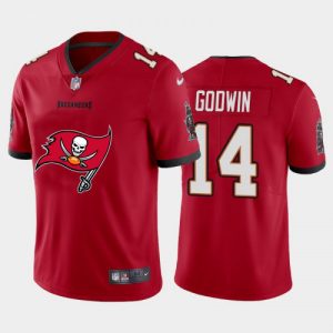 Men's Tampa Bay Buccaneers #14 Chris Godwin Red 2020 Team Big Logo Limited Stitched Jersey - Custom Name