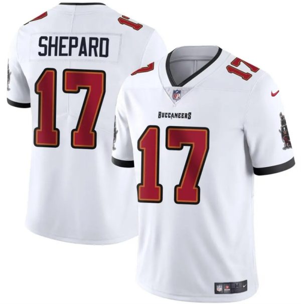 Men's Tampa Bay Buccaneers #17 Sterling Shepard White Vapor Limited Stitched Jersey - Custom Name