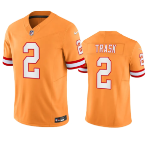 Men's Tampa Bay Buccaneers #2 Kyle Trask Orange 2023 F.U.S.E. Throwback Limited Stitched Jersey - Custom Name