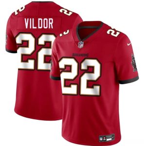 Men's Tampa Bay Buccaneers #22 Kindle Vildor Red Vapor Limited Stitched Jersey - Custom Name