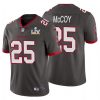 Men's Tampa Bay Buccaneers #25 LeSean McCoy Grey NFL 2021 Super Bowl LV Limited Stitched Jersey - Custom Name