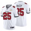 Men's Tampa Bay Buccaneers #25 LeSean McCoy White NFL 2021 Super Bowl LV Limited Stitched Jersey - Custom Name