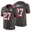 Men's Tampa Bay Buccaneers #27 Ronald Jones Grey NFL 2021 Super Bowl LV Limited Stitched Jersey - Custom Name