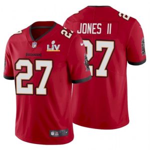 Men's Tampa Bay Buccaneers #27 Ronald Jones Red NFL 2021 Super Bowl LV Limited Stitched Jersey - Custom Name