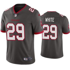 Men's Tampa Bay Buccaneers #29 Rachaad White Grey Vapor Untouchable Limited Stitched Jersey - Custom Name