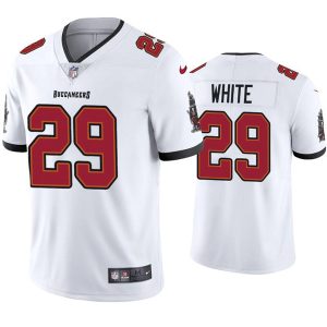 Men's Tampa Bay Buccaneers #29 Rachaad White White Vapor Untouchable Limited Stitched Jersey - Custom Name