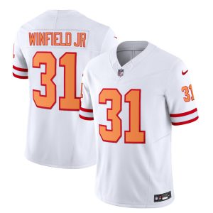 Men's Tampa Bay Buccaneers #31 Antoine Winfield Jr. 2023 F.U.S.E. White Throwback Limited Stitched Jersey - Custom Name