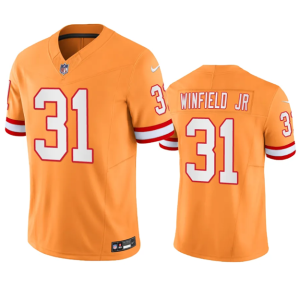 Men's Tampa Bay Buccaneers #31 Antoine Winfield Jr. Orange 2023 F.U.S.E. Throwback Limited Stitched Jersey - Custom Name