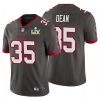 Men's Tampa Bay Buccaneers #35 Jamel Dean Grey NFL 2021 Super Bowl LV Limited Stitched Jersey - Custom Name